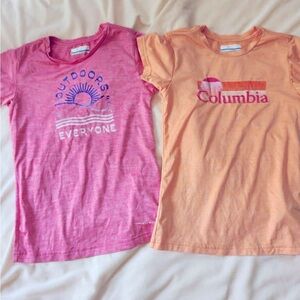 2 tshirt bundle.  Girls 7/8. Columbia